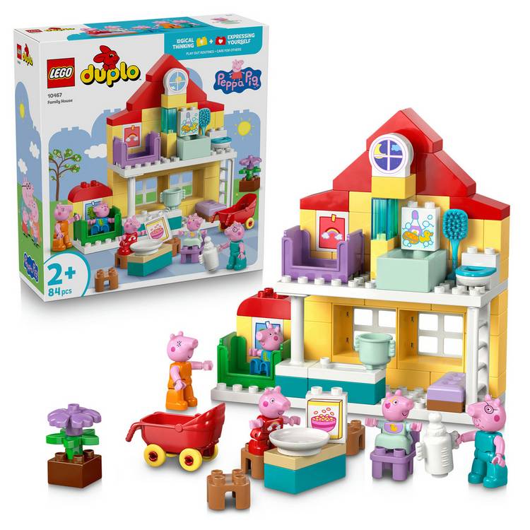 LEGO DUPLO Peppa Pig Family House toy 84-piece building set (British brand)