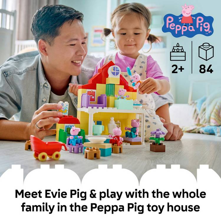 LEGO DUPLO Peppa Pig Family House toy 84-piece building set (British brand)