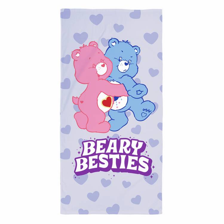 Care Bears blue beach towel (British brand)