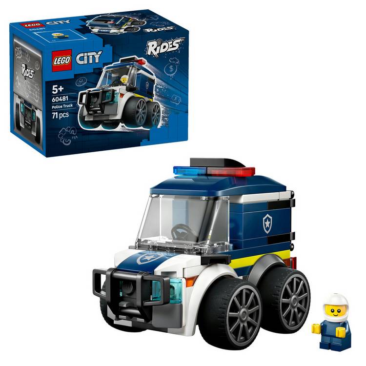 LEGO City police truck building set 71 pieces, UK version