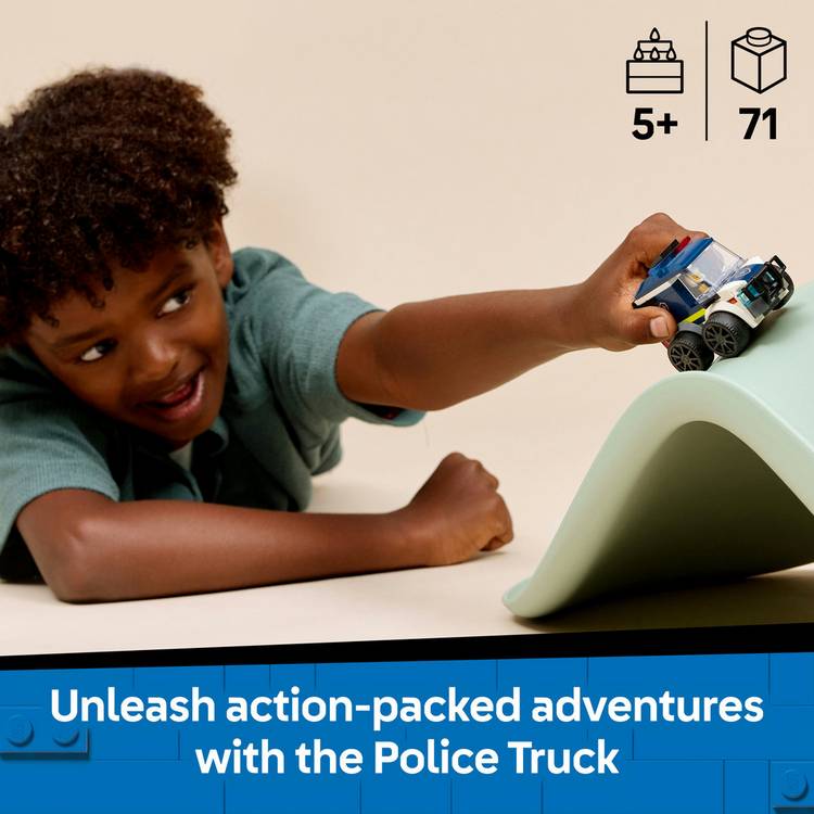 LEGO City police truck building set 71 pieces, UK version