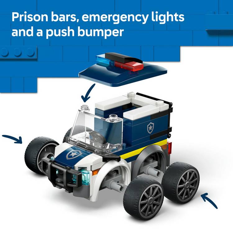 LEGO City police truck building set 71 pieces, UK version
