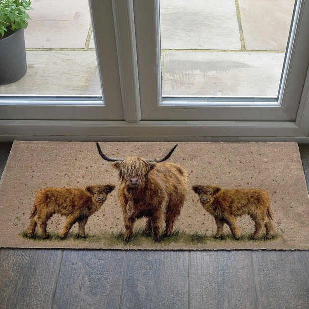 Bree Merryn Highland cow doormat 50x120cm, UK version