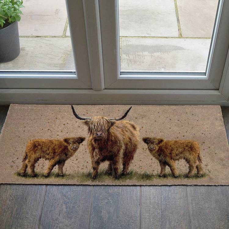 Bree Merryn Highland cow doormat 50x120cm, UK version