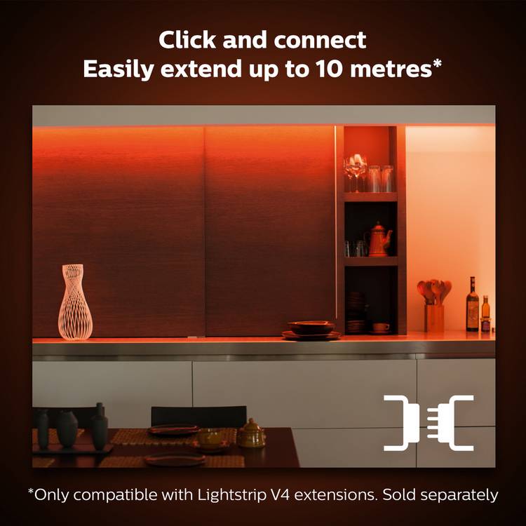 Philips Hue smart lightstrip extension White & Colour Ambiance 1m, UK version