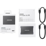 Samsung T7 1TB portable SSD grey, imported from the UK