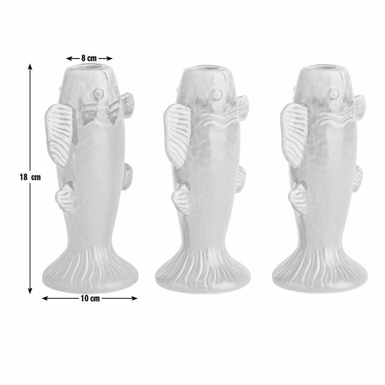 Argos Home fish candle holders set of 3, imported from the UK