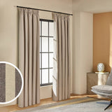Argos Habitat Blackout Stripe Pencil Pleat Curtains Charcoal 117x137cm- Buy online at McGrocer