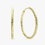 Argos Revere 9ct Gold Plated Diamond Cut Sleeper Hoop Earrings- Buy online at McGrocer