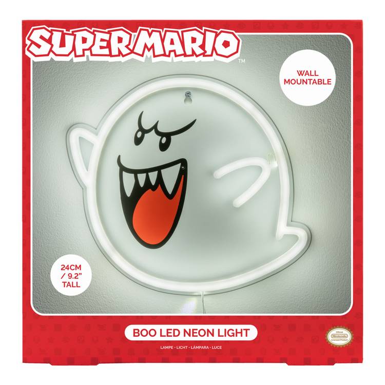 Super Mario Boo wall-mountable LED neon light 24cm - British product