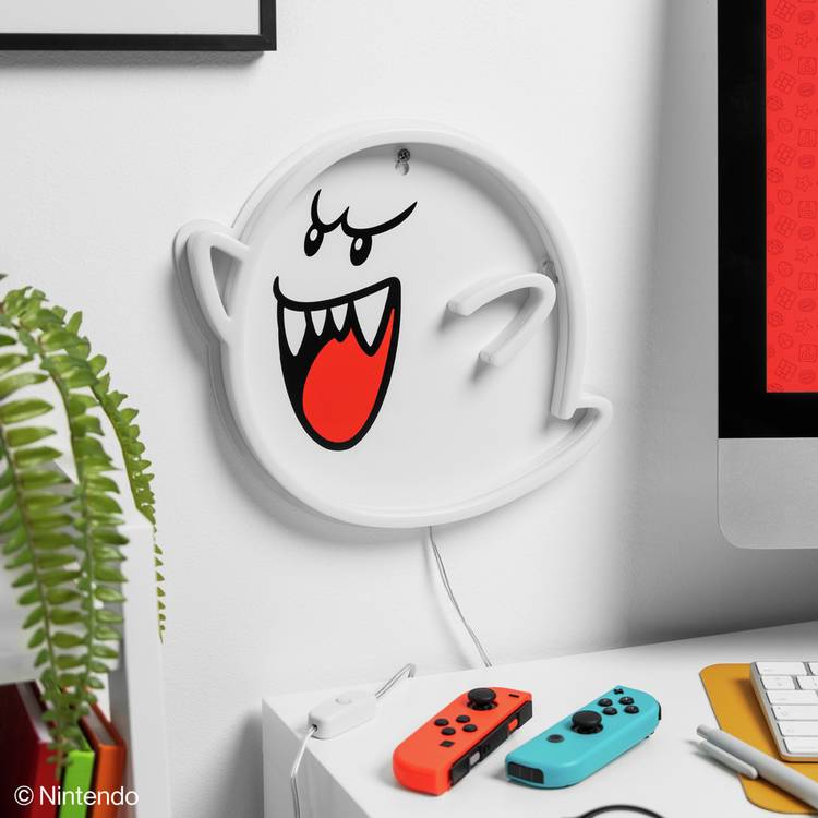 Super Mario Boo wall-mountable LED neon light 24cm - British product