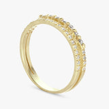 Revere gold-plated silver double band ring large, UK version