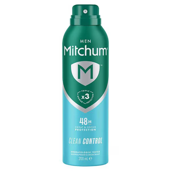 Mitchum Clean Control Anti-Perspirant Aerosol 200ml, imported from the UK