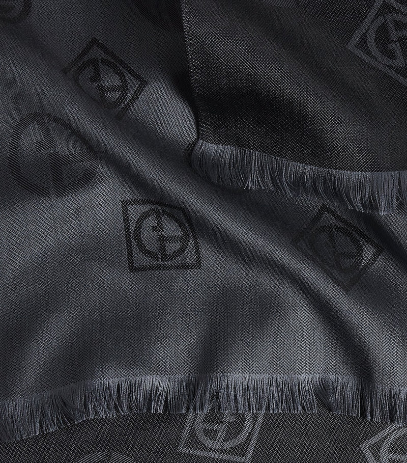Giorgio Armani silk jacquard scarf, UK version