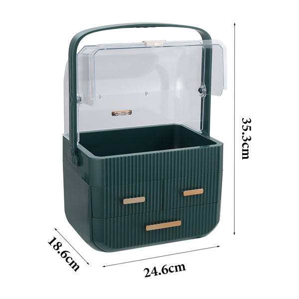 Livingandhome Desktop Cosmetic Organizer Green, UK version