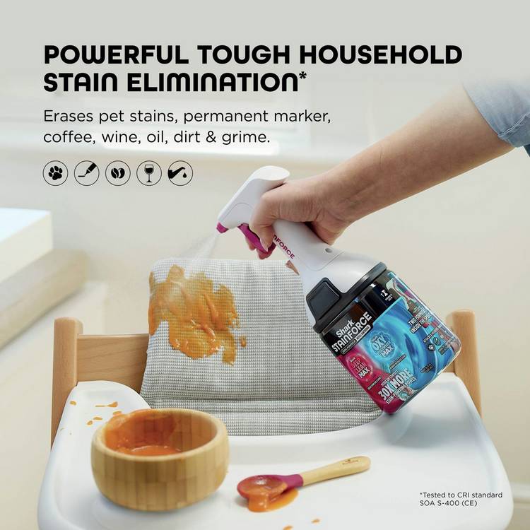 Shark StainForce 500ml dual formula cleaning solution 2-pack - British product