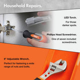 VonHaus hand tool kit 120 pieces, blow-moulded case (British brand)