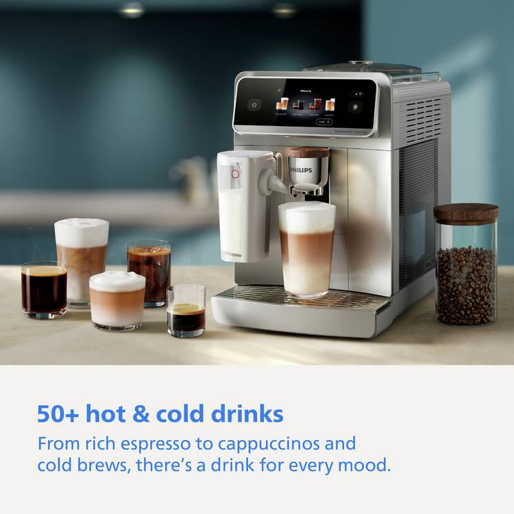 Philips Cafe Aromis 8000 Series silver bean to cup coffee machine (British brand)