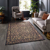 Argos Laurence Llewelyn Bowen Leopard Black and Orange Flatweave Rug - 120x170cm- Buy online at McGrocer