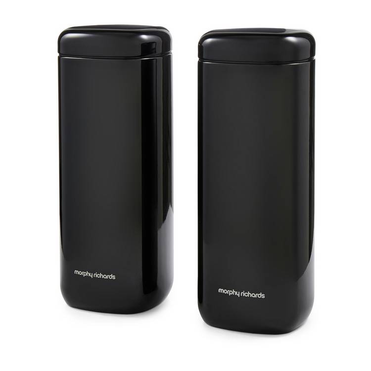 Morphy Richards storage canister set black large (British brand)