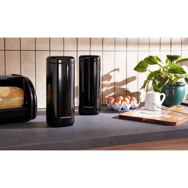 Morphy Richards storage canister set black large (British brand)