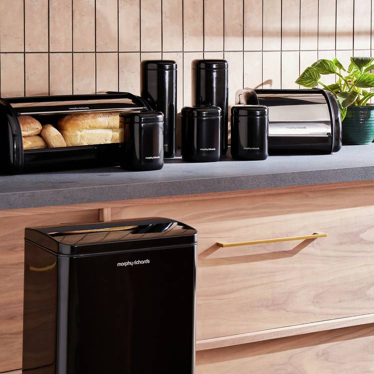 Morphy Richards storage canister set black large (British brand)