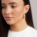 Freedom orange stone hoop earrings - British product