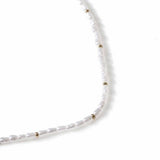 Freedom gold and pearl thin necklace 45cm - British product