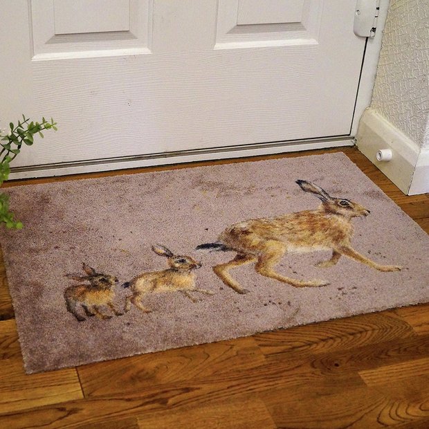 Bree Merryn hare line brown doormat 50x75cm (British brand)