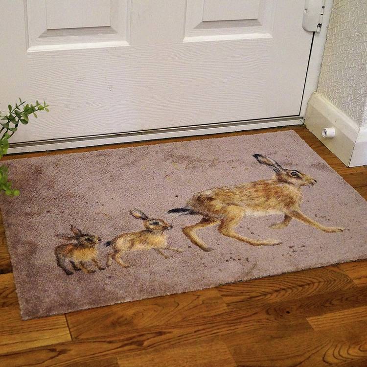Bree Merryn hare line brown doormat 50x75cm (British brand)