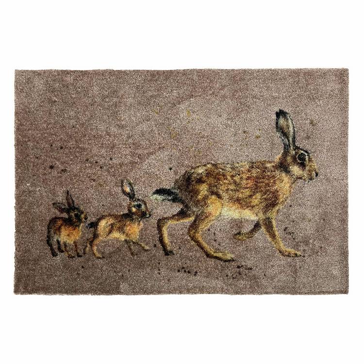 Bree Merryn hare line brown doormat 50x75cm (British brand)