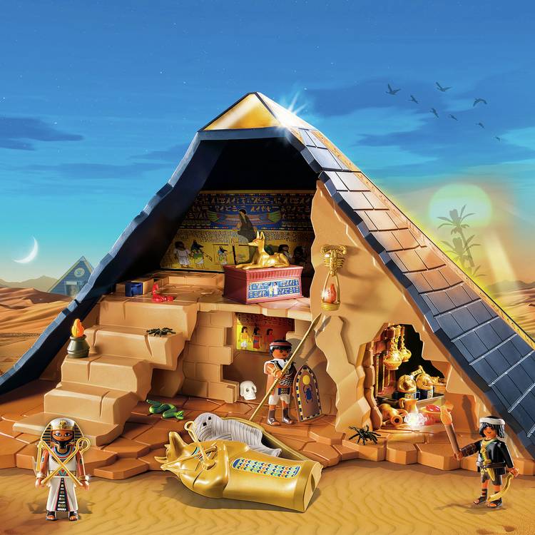 Playmobil Pharaoh's Pyramid playset with figures, UK version