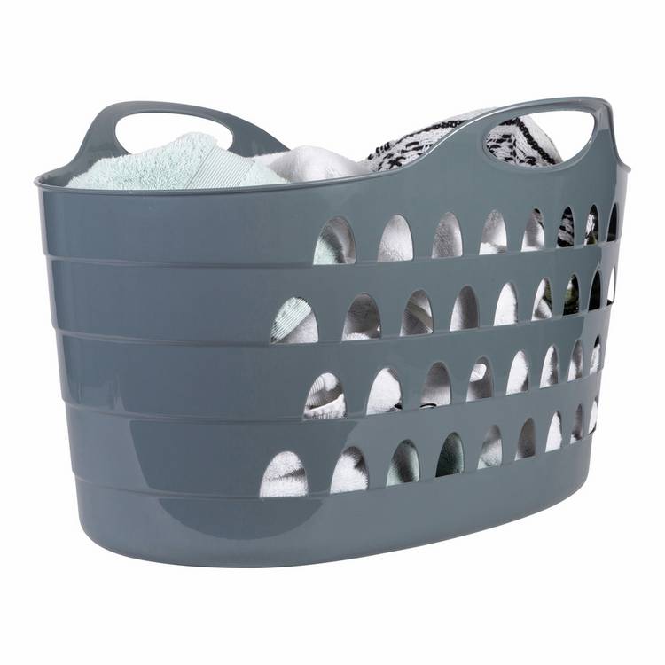 Strata laundry basket storm grey 52L - British product
