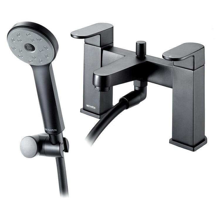 Methven Amio bath shower mixer Matte Black - British product