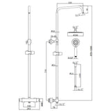 DEVA Essentials Shower matte black 200mm overhead - British product
