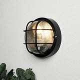 Coast black round caged bulkhead H18cm (British brand)