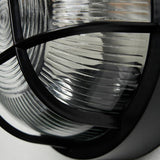 Coast black round caged bulkhead H18cm (British brand)