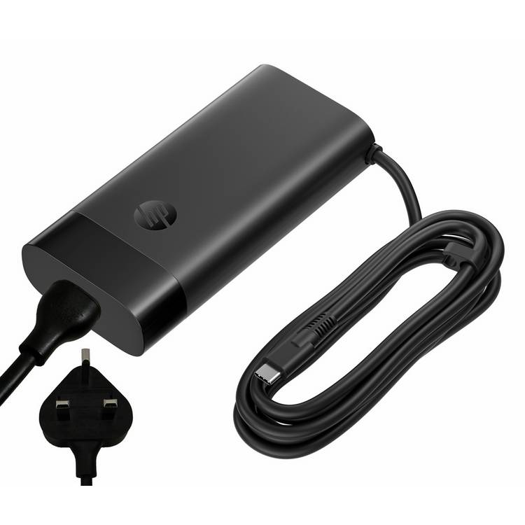 HP 140W USB-C laptop charger, imported from the UK