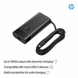 HP 140W USB-C laptop charger, imported from the UK
