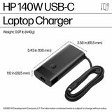 HP 140W USB-C laptop charger, imported from the UK