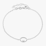 Argos Revere Sterling Silver Cubic Zirconia Circle Charm Bracelet- Buy online at McGrocer
