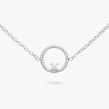 Revere sterling silver cubic zirconia charm bracelet 20cm, UK version