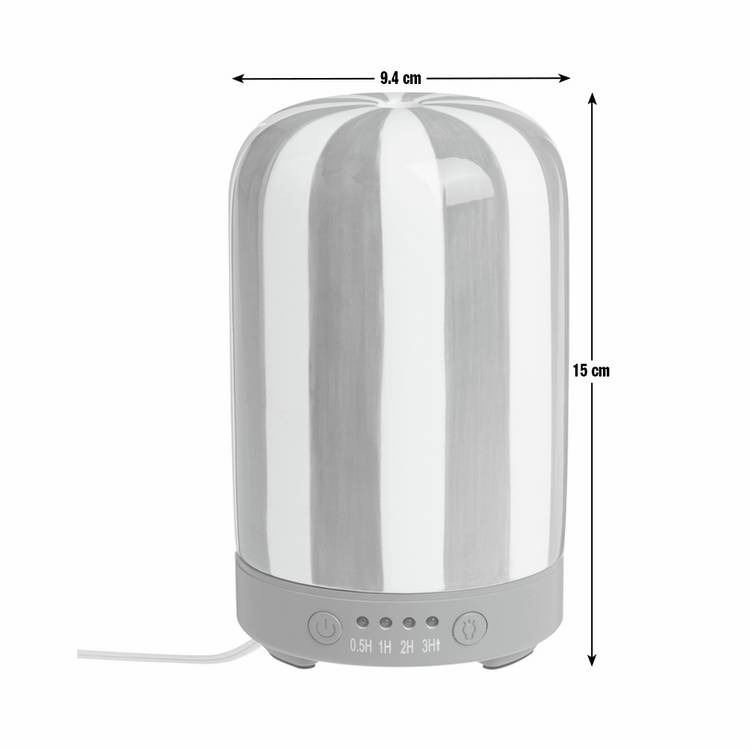 Habitat green striped ceramic electric diffuser 100ml - British product
