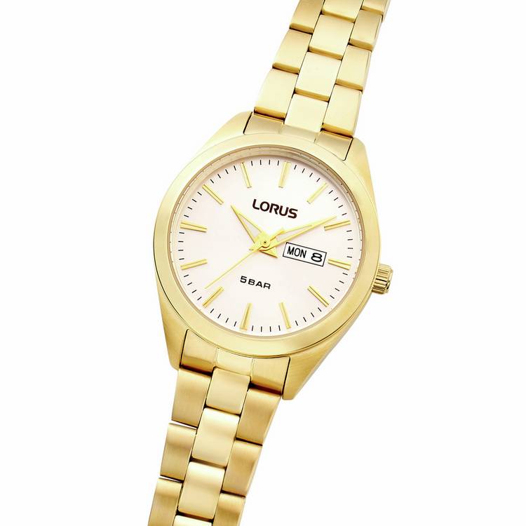 Lorus gold ladies watch with stainless steel bracelet - British product