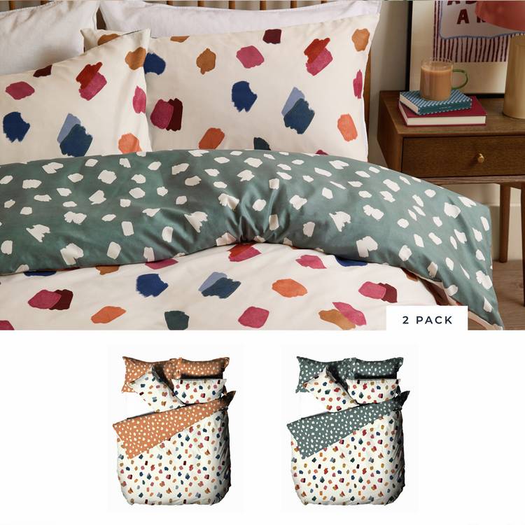 Duvet Day Astrid twin pack bedding set single (British brand)