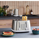 Morphy Richards Mexborough 4 slice toaster white, imported from the UK