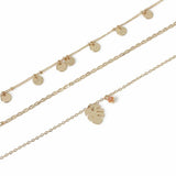 Argos Freedom Gold Tone Disc and Leaf Anklet Set- Buy online at McGrocer