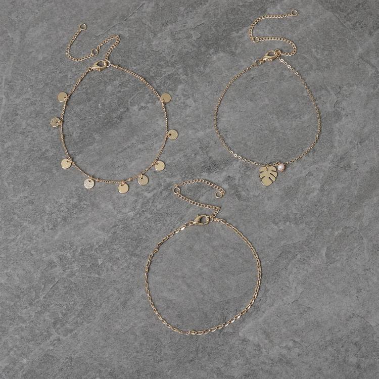 Freedom anklet set disc and leaf 3-piece, UK version