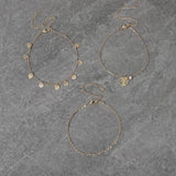 Freedom anklet set disc and leaf 3-piece, UK version