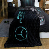 Mercedes F1 fleece throw black 150x100cm, UK version